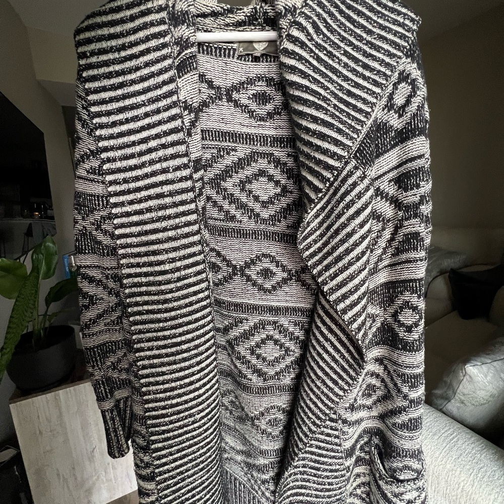 Bold Black and White Striped Vest